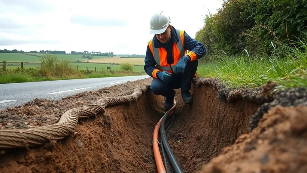 Underground Cable Installation in Hartley | Buried Power & Data Lines
